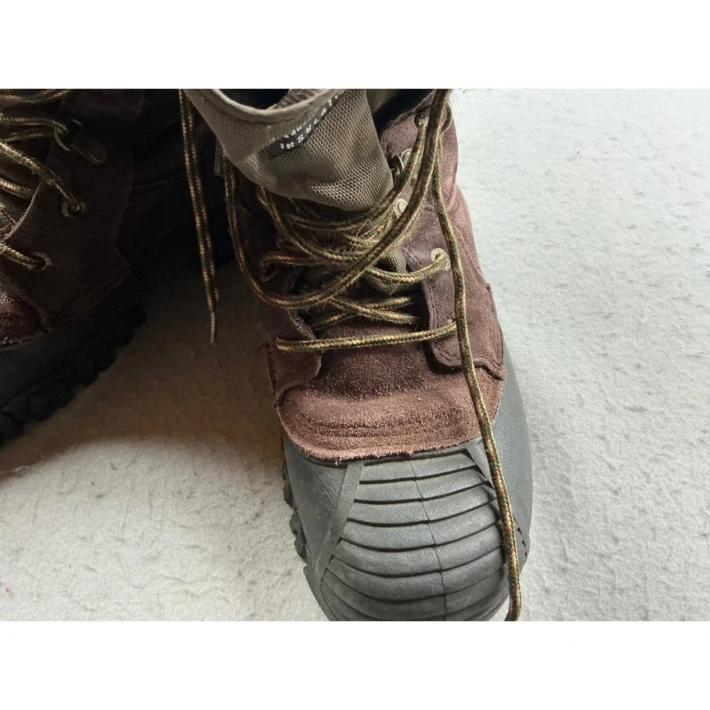 Rocky Vintage Snow Boots Thinsulate Insulated Brown Suede Winter Work Utility 10